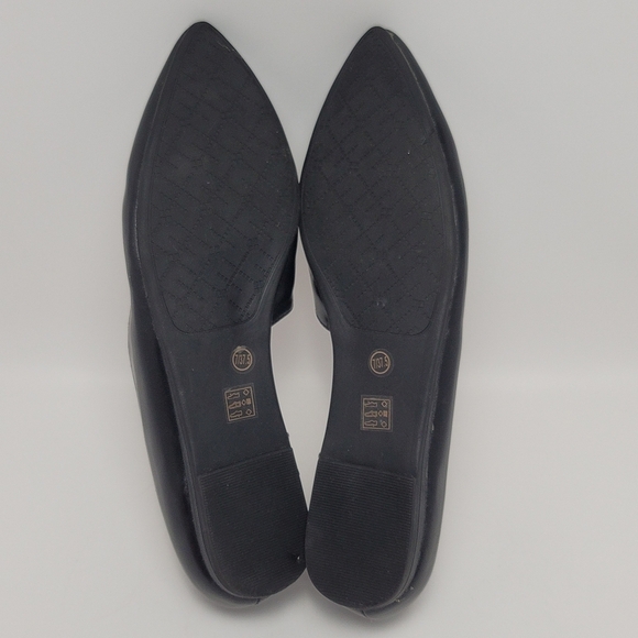 Chinese Laundry Pointed Toe Side Cutout Black D'Orsay Flat Shoe Size 7 - Picture 10 of 12
